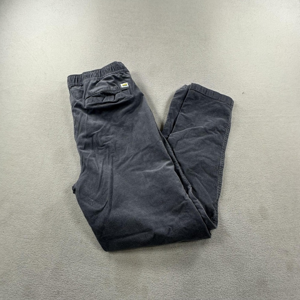 Vuori Pants Mens Large Gray Optimist Corduroy Stretch Chino Drawstring Waist